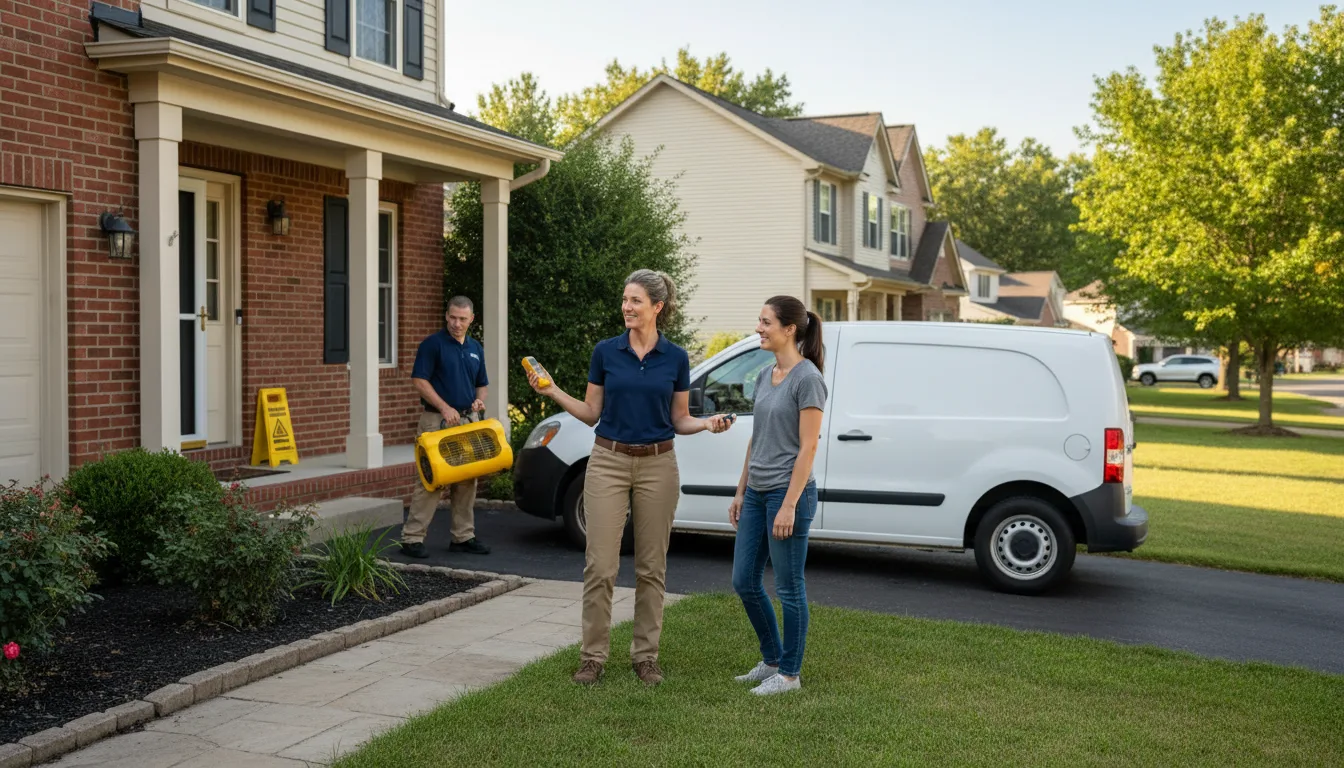 Residential water damage restoration in Hamilton, IL